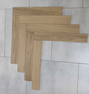 Drewno Migdał Almond chevron rektyfikowane MATT 9,5X60 gat I