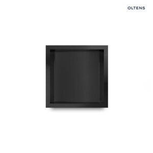 Oltens Grotta półka wnękowa 30x30x10 cm czarny mat 97000300