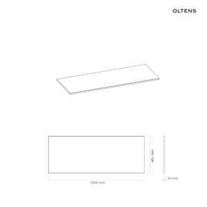 Oltens Vernal zestaw mebli łazienkowych 120 cm z blatem grafit mat/dąb 68301700