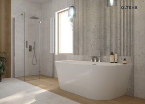 Oltens Yrsa wanna wolnostojąca 150x75 cm owalna akrylowa biała 12022000