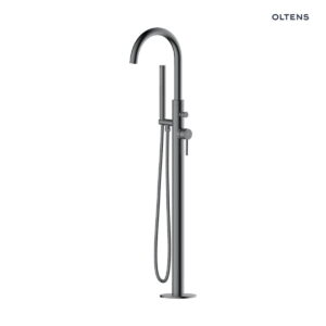 Oltens Molle bateria wannowo-prysznicowa kompletna wolnostojąca grafit 34300400