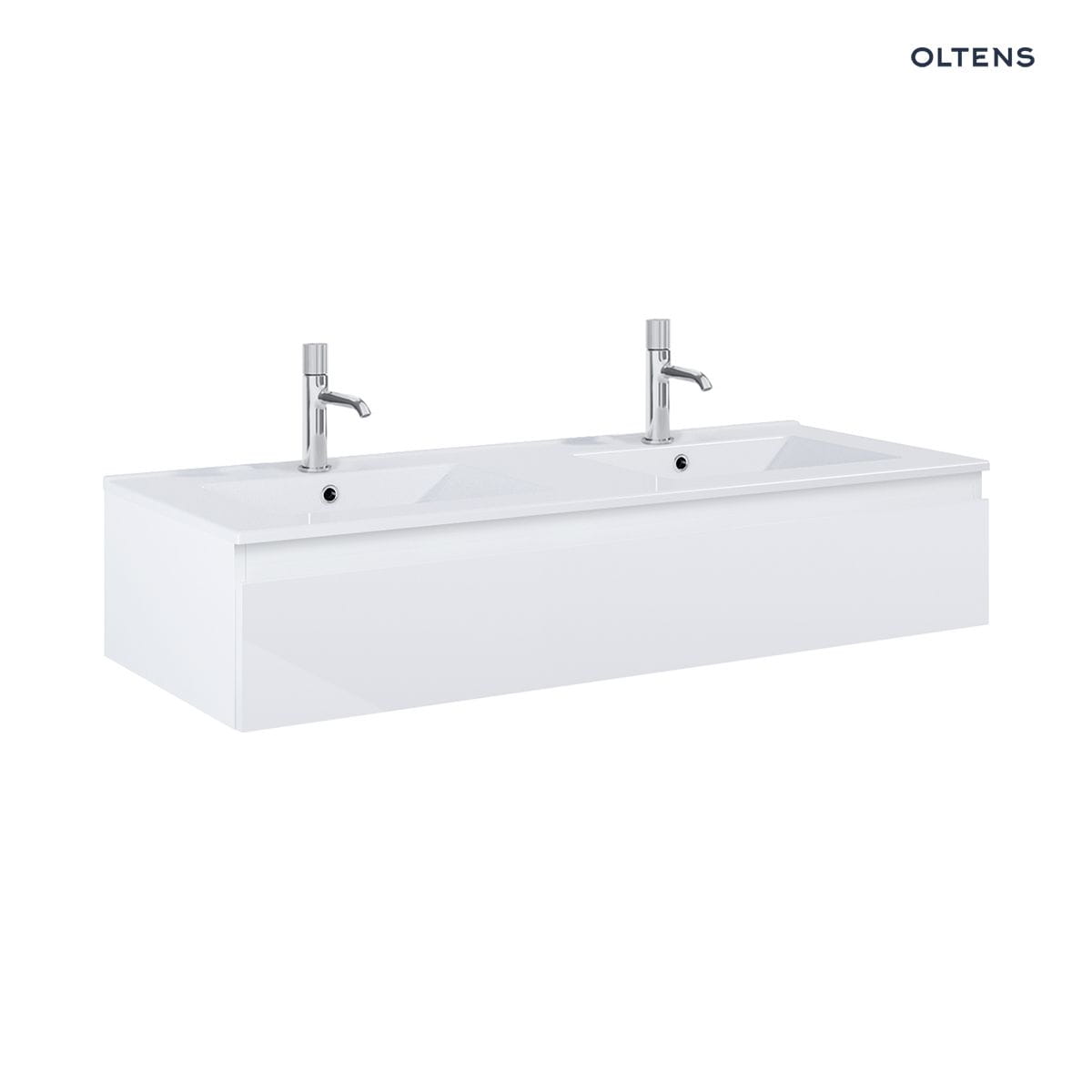 Oltens Vernal umywalka z szafką 120 cm biały połysk 68010000