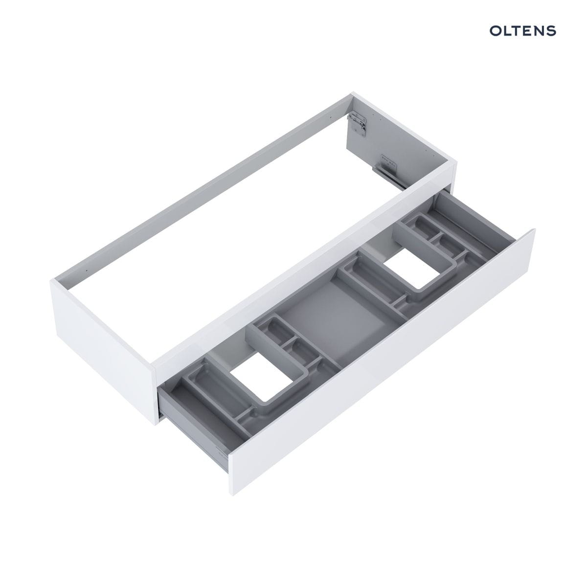 Oltens Vernal umywalka z szafką 120 cm biały połysk 68010000 - obrazek 2
