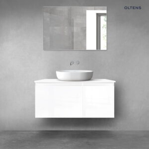 Oltens Vernal zestaw mebli łazienkowych 100 cm biały połysk 68247000