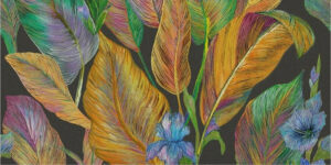 Mural Gresowy Copper Flowers 1A Sugar 60x120 gatunek I