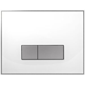 Opoczno Przycisk Spłukujący Crystal 90° Białe Szkło