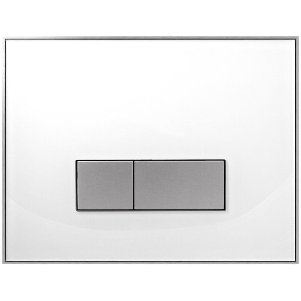 Opoczno Przycisk Spłukujący Crystal 90° Białe Szkło