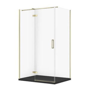 Cersanit Set C591 Kabina City Lewa Złota 120X90X195+Tako Slim Czarny Mat Wir
