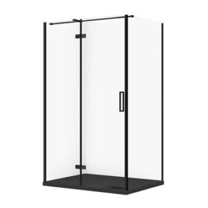 Cersanit Set C583 Kabina City Lewa Czarna 120X90X195+Tako Slim Czarny Mat Wir