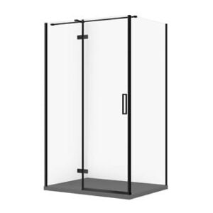 Cersanit Set C581 Kabina City Lewa Czarna 120X90X195+Tako Slim Szary Mat Wir