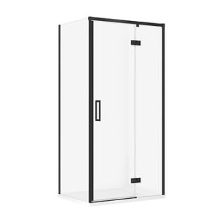 Cersanit Set C139 Kabina Larga Prawa Czarna 100X80X195+Tako Biały 100X4 Wirt