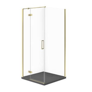 Cersanit Set C559 Kabina City Lewa Złota 90X90X195+Tako Slim Szary Mat Wir