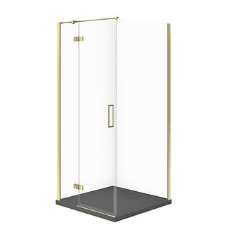 Cersanit Set C559 Kabina City Lewa Złota 90X90X195+Tako Slim Szary Mat Wir
