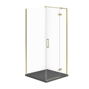 Cersanit Set C558 Kabina City Prawa Złota 90X90X195+Tako Slim Szary Mat Wir