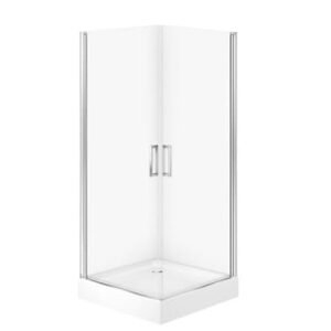 Cersanit Set C386 Kab Moduo Kwadr 2 Drzwi Pełne 90X90X195+Tako Biały 90X16 Wir