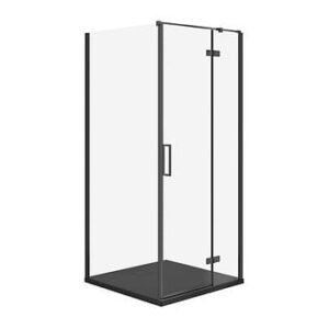 Cersanit Set C515 Kabina City Prawa Czarna 90X90X195+Tako Slim Czarny Mat Wir