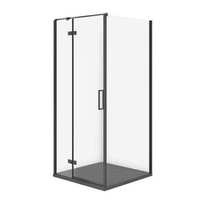 Cersanit Set C532 Kabina City Lewa Czarna 90X90X195+Tako Slim Szary Mat Wir