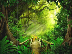 Panel Szklany Natura-2 180x240-dekor leśny krajobraz Alfa-Cer gatunek I