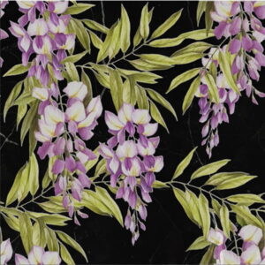 Mural gresowy 60x60 FLOWERS-3 BLACK STR