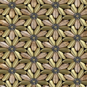 Mural gresowy 60x60 SPRINGWOOD GOLD MAT