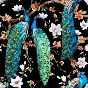 Mural gresowy 60x60 DEK PEACOCK BLACK MAT gatunek I