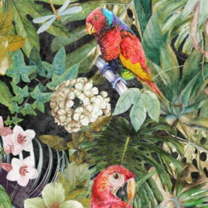 Mural gresowy 60x60 DEK JUNGLE-3 DARK 1/6 MAT gatunek I