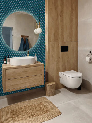 Ceramik Studio Mozaika 3D Hex Turquise