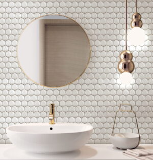 Ceramik Studio Mozaika 3D Hex Snow