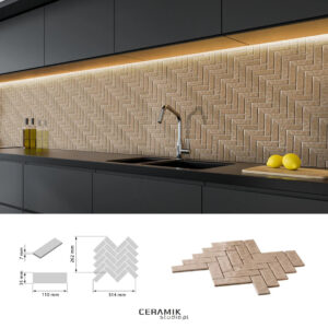Ceramik Studio Mozaika Vibrant Taupe