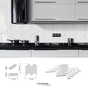 Ceramik Studio Mozaika Vibrant Snow