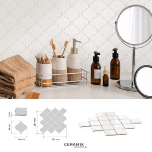 Ceramik Studio Mozaika Arabesque Snow