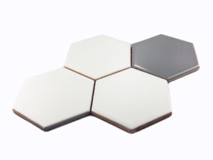 Ceramik Studio Mozaika Heksagon White & Light Grey