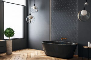 Ceramik Studio Mozaika Heksagon Black