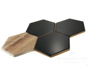 Ceramik Studio Mozaika Heksagon Black – Wood