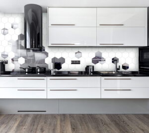 Ceramik Studio Mozaika Heksagon White&Mirror