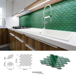 Ceramik Studio Mozaika Daring Emerald