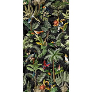 Mural gresowy 240x120 OBRAZ MIDNIGHT GARDEN 8-ELEM. 60x60 STR gatunek I