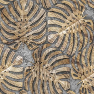 Mural gresowy 60x60 MONSTERA CEMENT-3 MAT
