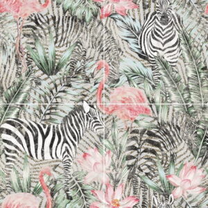 Mural gresowy 120x120 ZEBRA 4-ELEM. MAT