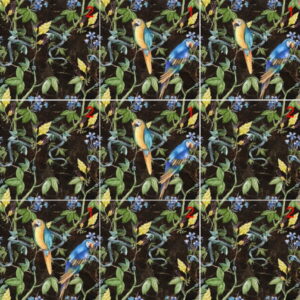 Mural gresowy 60x60 GARDEN BLACK-1 STR-S