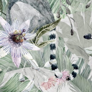 Mural gresowy 60x60 EXOTIC GREY LEMUR 4/4 MAT