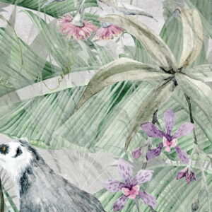 Mural gresowy 60x60 EXOTIC GREY LEMUR 2/4 MAT