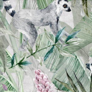 Mural gresowy 60x60 EXOTIC GREY LEMUR 1/4 MAT