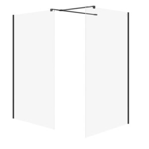 Cersanit Set B797 Walk-In Mille Czarny 120X90X200 Wir