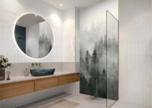 Ceramik Studio Obraz Wielkoformatowy płytka gres MISTIC CZARNO BIAŁY 300×120