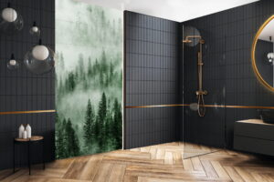 Ceramik Studio Obraz Wielkoformatowy płytka Ceramiczny Las we Mgle 210×120