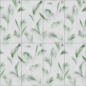 Mural gresowy 120x60 SOFT PALMS-2 CEMENT A SUGAR