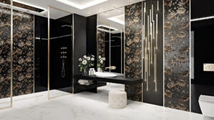 Ceramik Studio Obraz Wielkoformatowy płytka ceramiczna obraz Glamour Gold 120×120