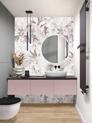 Ceramik Studio Obraz Wielkoformatowy płytka ceramiczna obraz Marmurowy Kwiat II 210×120