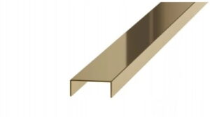 Listwa dekoracyjna rektyfikowana, Złoty połysk 50mm x 2700mm
